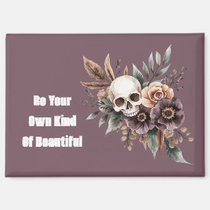 Sei Deine Eigene Art von Schönem Totenkopf Blumen Magnet