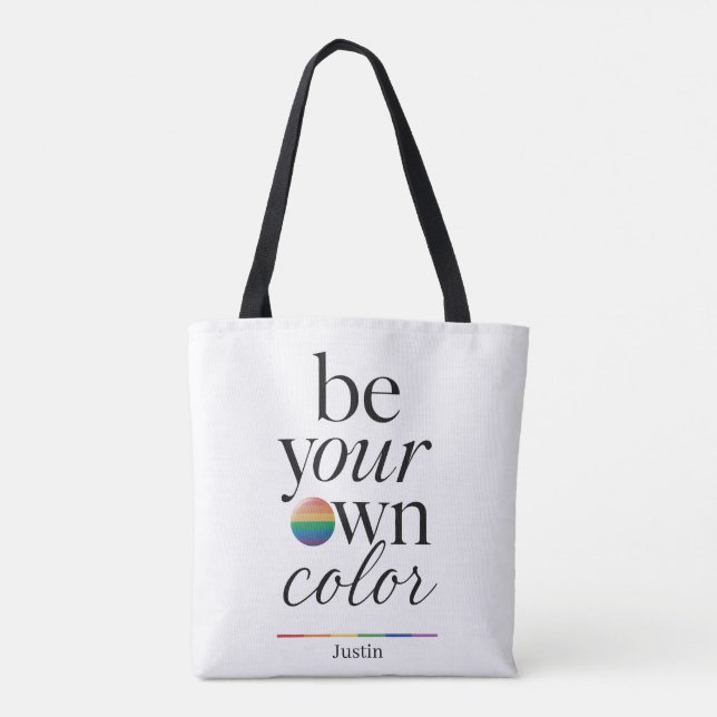 Sei deine eigene Farbe Minimal-Typografie-Statemen (Rückseite)