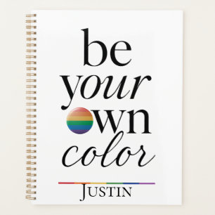 Sei deine eigene Farbe Minimal-Typografie-Statemen Planer