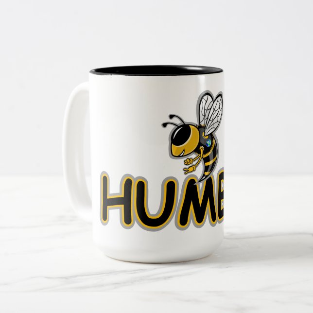 SEI DEMÜTIG  ZWEIFARBIGE TASSE (Vorderseite Links)
