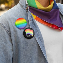 Sei der Geschmack, den du bist Regenbogenknopf