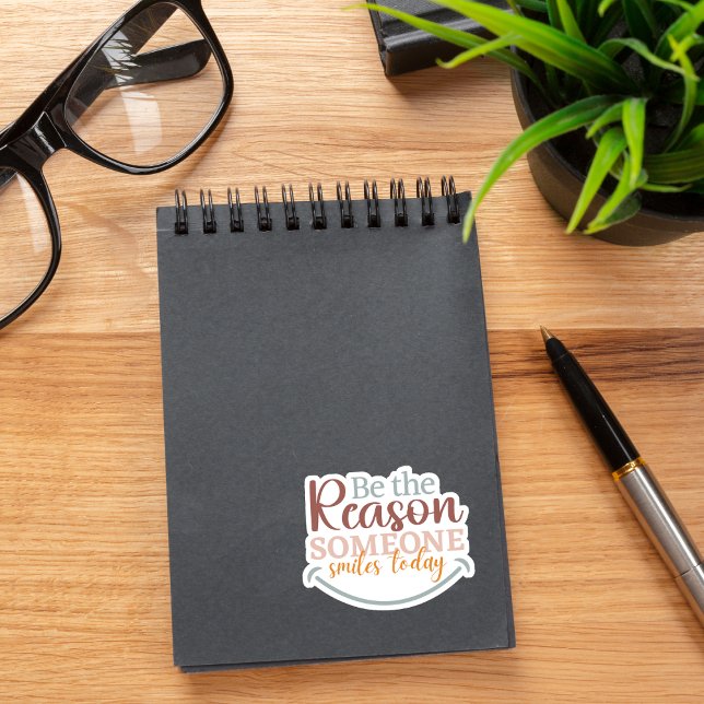 "Sei der Grund für jemanden." Individuell-geschnit Aufkleber (Von Creator hochgeladen)