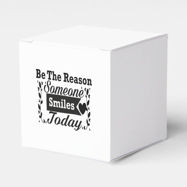 Sei der Grund, warum heute jemand lächelt Geschenk Geschenkschachtel (Vorderseite)