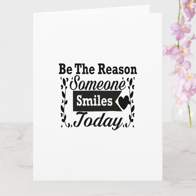 Sei der Grund, warum heute jemand lächelt Geschenk Karte (Orchidee)