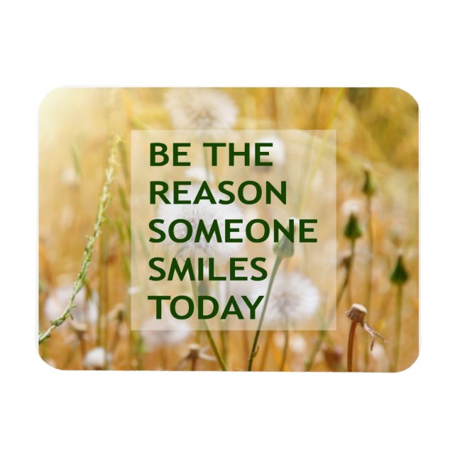 Sei der Grund, warum heute jemand lächelt Magnet (Horizontal)
