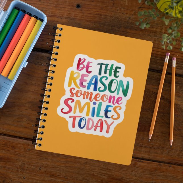 Sei der Grund, warum jemand heute lächelt SpiralNo Notizbuch (Encourage kindness with this, "Be the reason someone smiles today" planner! )