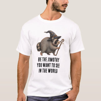 Sei der Jimothy-Waschbär-Zauberer Halloween-Benutz T-Shirt