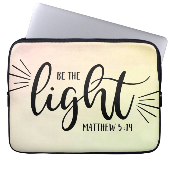 Sei der leichte Matthew 5:14 Laptop-Sieb Laptopschutzhülle (Vorderseite)