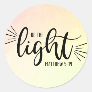 Sei der leichte Matthew 5:14 Runder Aufkleber