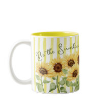 Sei der Sonnenschein Sonnenblumen und Streifen Kaf