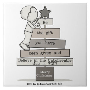 Sei der Weihnachtsbaum Fliese