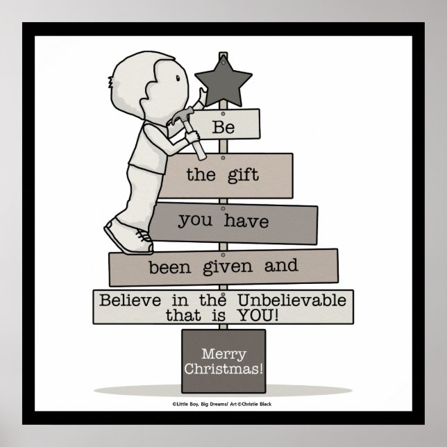 Sei der Weihnachtsbaum Poster (Vorne)