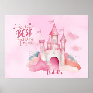 "Sei die beste Version von dir" Palace Pink Cloud Poster