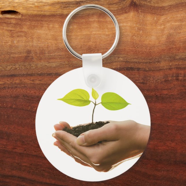 Sei die Veränderung, die du Will zu sein - Sapling Schlüsselanhänger (Vorderseite)
