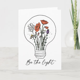 Sei die Vintage Wildblume Karte
