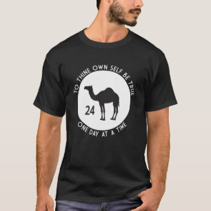 Sei dir selbst treu – Schwarzweiß-Logo T-Shirt
