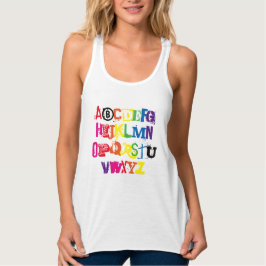 Sei du Alphabet Funny Rainbow Typografie Tank Top