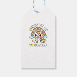 Sei du glaubst an dich selbst Einhorn positive Bot Geschenkanhänger