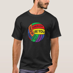 Sei du Pride lgbtq Gay Lgbt Ally Rainbow Soccer Ba T-Shirt
