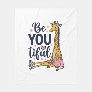 Sei du schöne Giraffe Rollschuh Vintage-Shirt De Fleecedecke