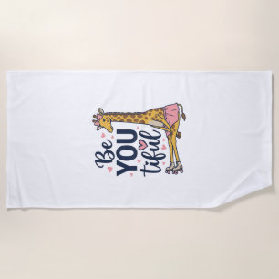 Sei Du schöne Giraffe Rollschuh Vintage-Shirt De Strandtuch
