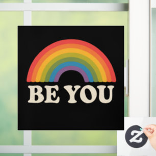 Sei du schwul lesbisch Pride LGBTQ Verbündeter Reg Fensteraufkleber
