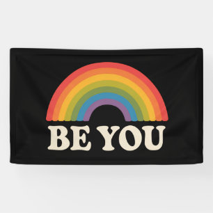 Sei du schwul lesbischer Pride LGBTQ Ally Rainbow  Banner