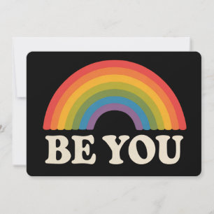 Sei du schwul lesbischer Pride LGBTQ Ally Rainbow  Einladung