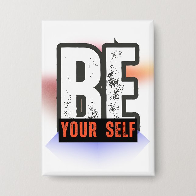 SEI DU SELBST – Fette Motivations-Typografie Button (Vorderseite)