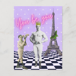 Sei Du Selbst Funky Vintage Kraftmann Postkarte
