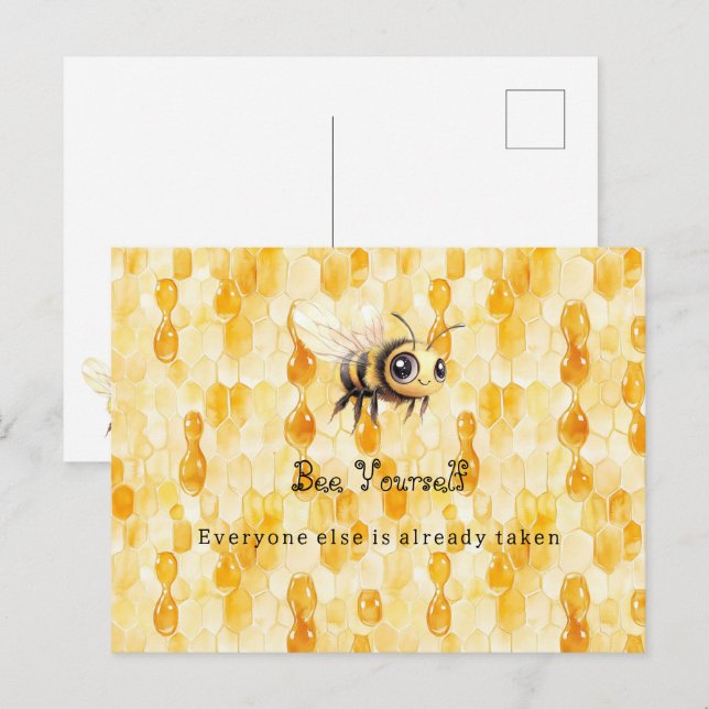 Sei du selbst, Honig Postkarte (Vorne/Hinten)