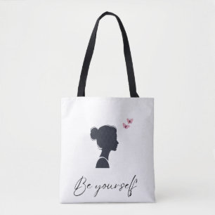 Sei du selbst - Minimalistische Mädchensilhouette-