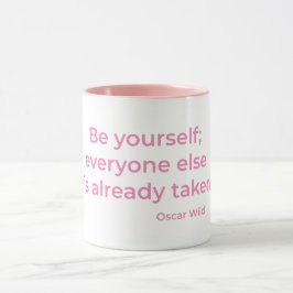 Sei du selbst pink tasse