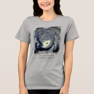 Sei du selbst Süßer Papagei Zitat Inspirierend  Tri-Blend Shirt