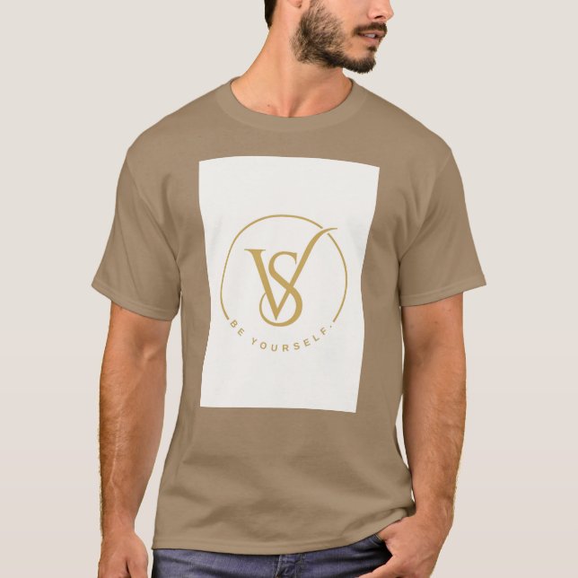 Sei du selbst VS Monogramm-Logo T-Shirt (Vorderseite)