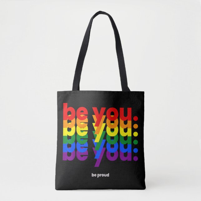 Sei du stolz auf LGBTQ Pride Rainbow Lesbian Gay L (Vorderseite)