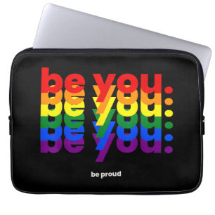 Sei du stolz auf LGBTQ Pride Rainbow Lesbian Gay L Laptopschutzhülle