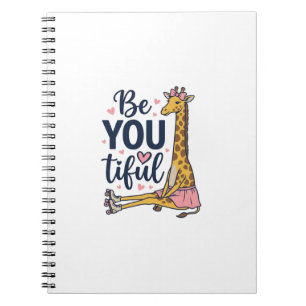 Sei Du Tiful Giraffe Rollschuh Vintage-Shirt De Notizblock