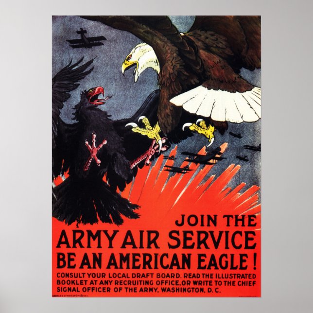 Sei ein amerikanischer Adler! Nehmen Sie am Army A Poster (Vorne)