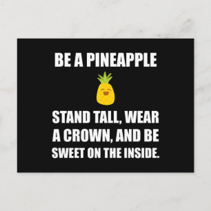 Sei ein Ananas-Fan Postkarte