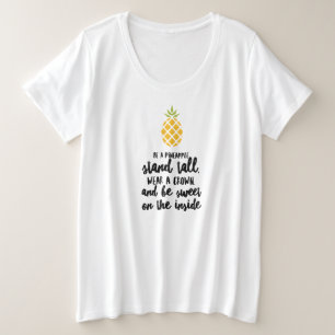Sei ein Ananas-Plus-Size-Basic-T - Shirt