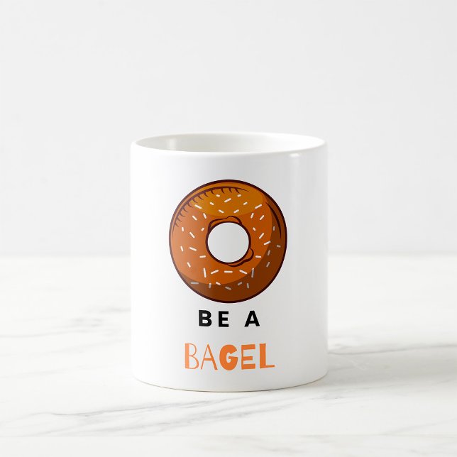 Sei ein Bagel Funny Food Pub Bagel Lover Design Kaffeetasse (Von Creator hochgeladen)