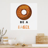 Sei ein Bagel Funny Food Pub Bagel Lover Design