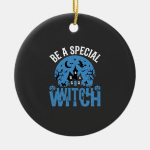 Sei ein besonderer Hexen-Halloween-Entwurf_1 Keramik Ornament