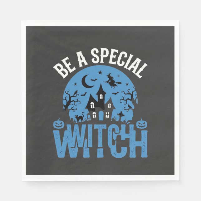 Sei ein besonderer Hexen-Halloween-Entwurf_1 Serviette (Vorderseite)