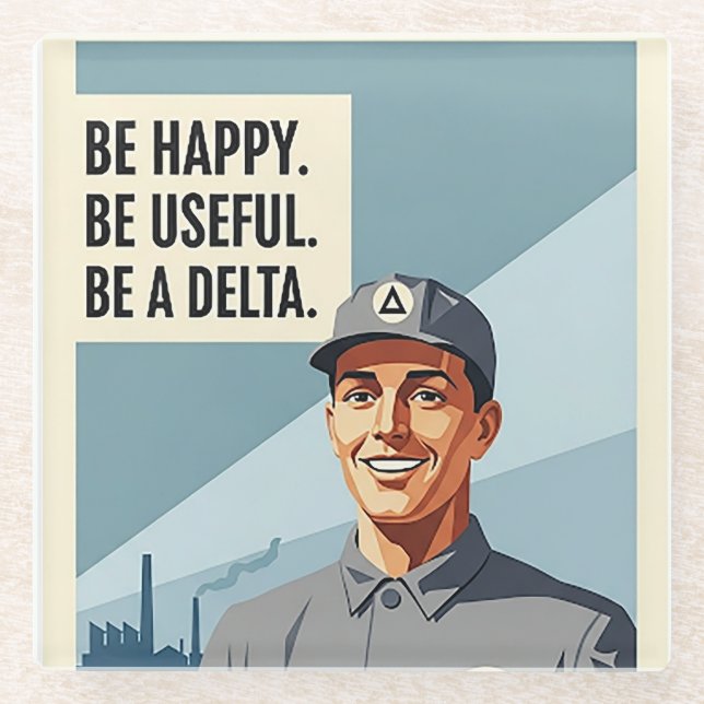 Sei ein Delta - Mousepad Glasuntersetzer (Vorderseite)