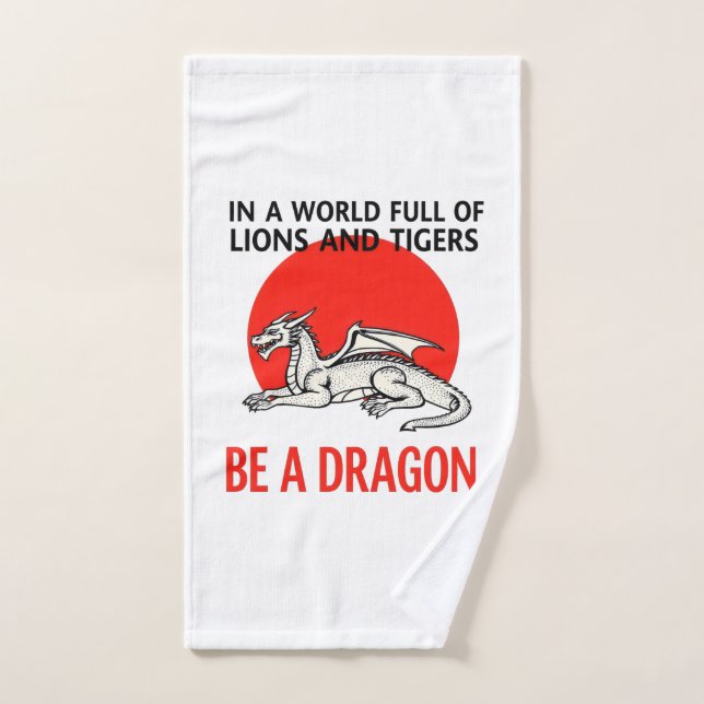 Sei ein Drache - Einzigartiges Fantasy-Design Handtuch (Handtuch)