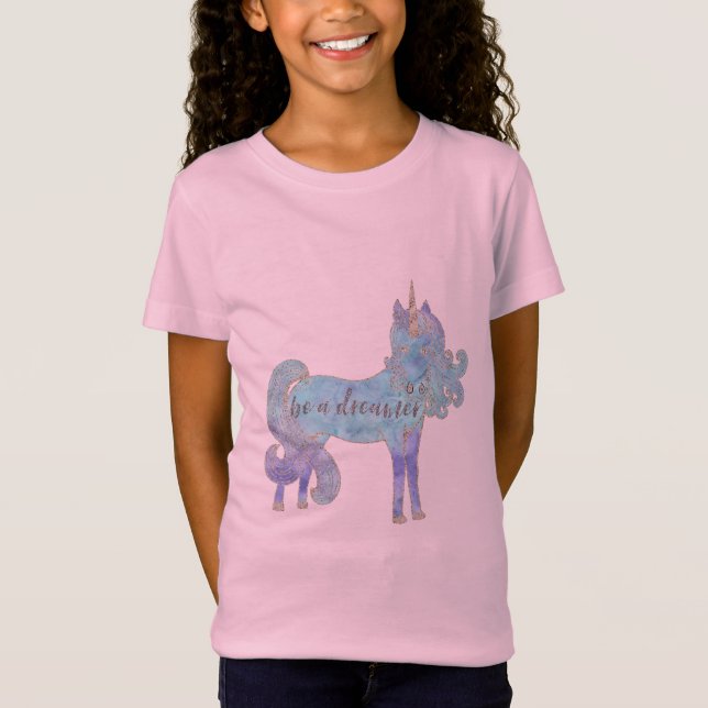 Sei ein Dreamer Unicorn T-Shirt (Vorderseite)