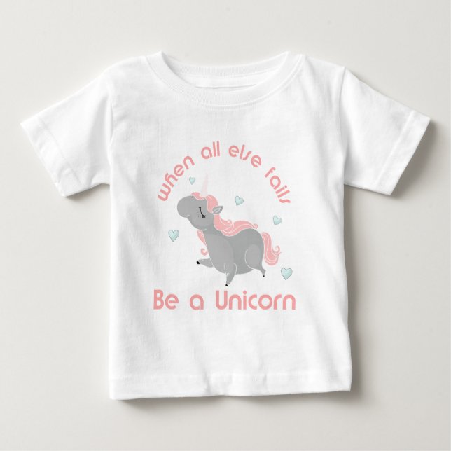 Sei ein Einhorn Baby T-shirt (Vorderseite)