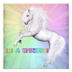 Sei ein Einhorn Fotodruck